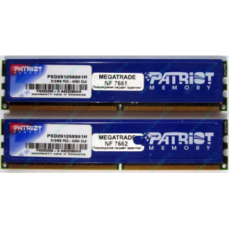 Память 1Gb (2x512Mb) DDR2 Patriot PSD251253381H pc4200 533MHz (Северск)