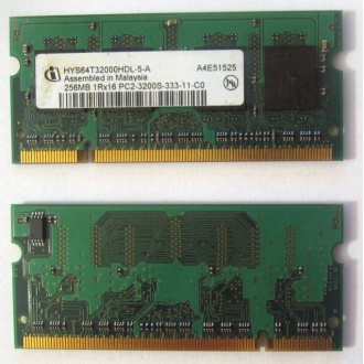 Модуль памяти для ноутбуков 256MB DDR2 SODIMM PC3200 (Северск)